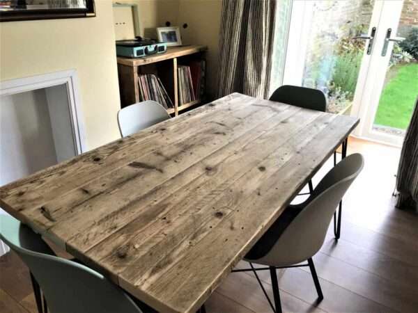 Dining Table, Custom Made From Reclaimed Scaffold Boards For Rustic, Industrial - Image 9