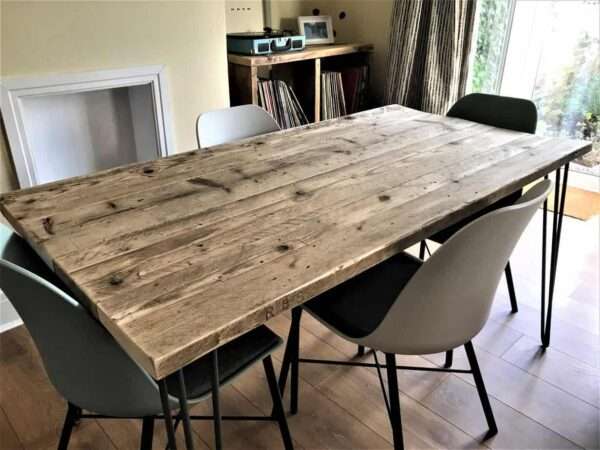 Dining Table, Custom Made From Reclaimed Scaffold Boards For Rustic, Industrial - Image 8