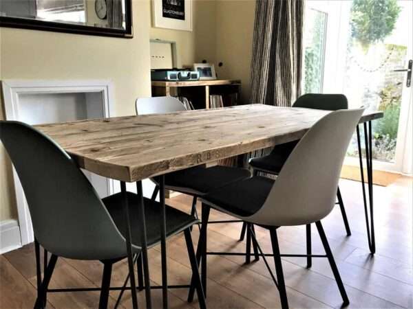 Dining Table, Custom Made From Reclaimed Scaffold Boards For Rustic, Industrial - Image 7