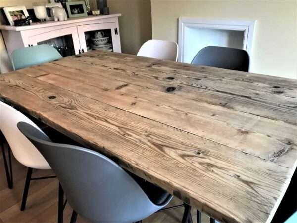 Dining Table, Custom Made From Reclaimed Scaffold Boards For Rustic, Industrial - Image 2