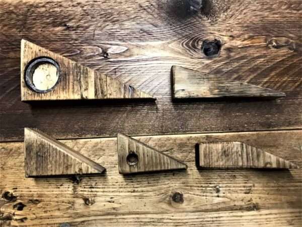 3 Doorstops Made From Reclaimed Scaffold Boards - Wedge - Handmade, Doorstop - Eco friendly