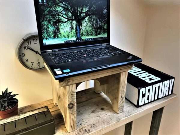 Wooden Laptop Stand - Made From Reclaimed Scaffold Boards