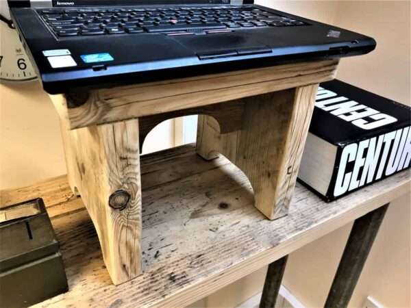 Wooden Laptop Stand - Made From Reclaimed Scaffold Boards - Image 9