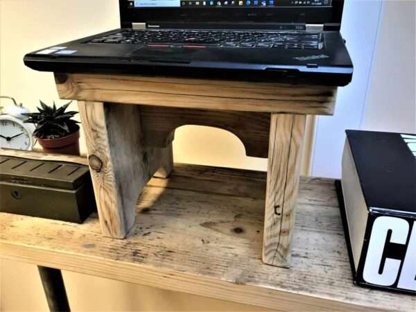 Wooden Laptop Stand - Made From Reclaimed Scaffold Boards - Image 8