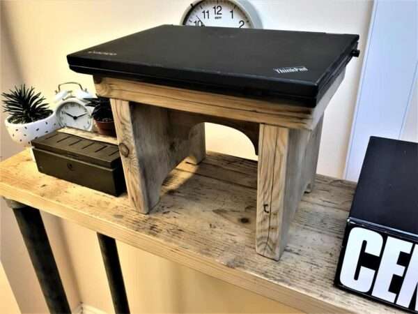 Wooden Laptop Stand - Made From Reclaimed Scaffold Boards - Image 7
