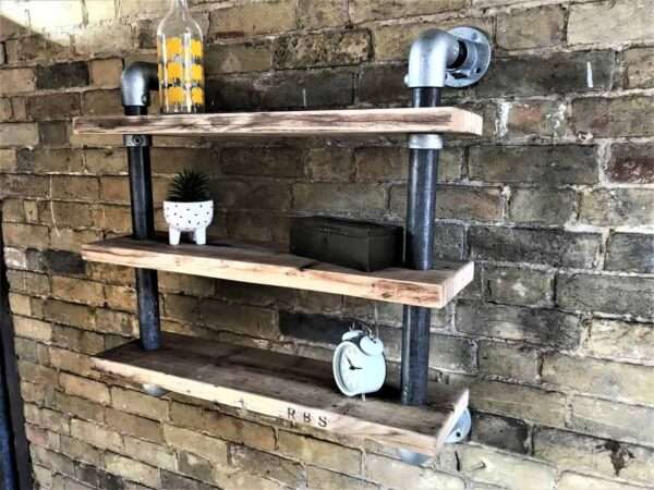 Ashwood - Scaffold Board | Tube Shelf Shelving | Reclaimed Industrial shelving - Image 6