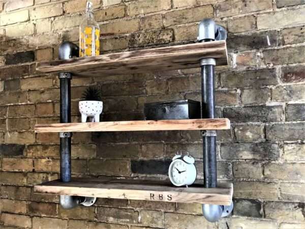 Ashwood - Scaffold Board | Tube Shelf Shelving | Reclaimed Industrial shelving - Image 2
