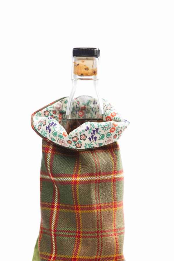 Flodden Tartan & Liberty Print Luxury Scottish Bottle Bag - Image 2