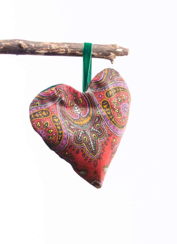 John Muir Way Tartan Scented Herb Hanging Heart - Image 2