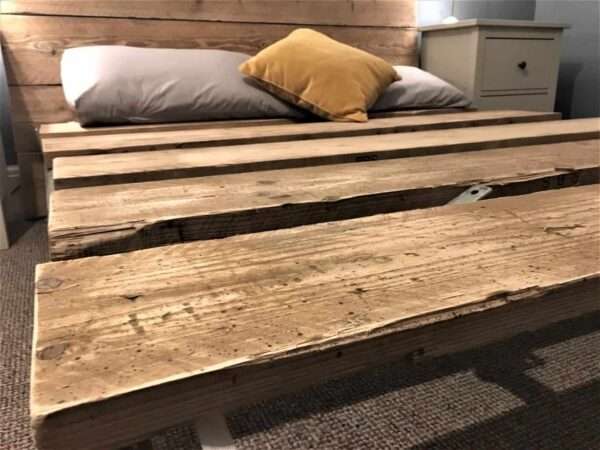 Bevendean - Bed - using reclaimed industrial steel and scaffold board wood - Image 12