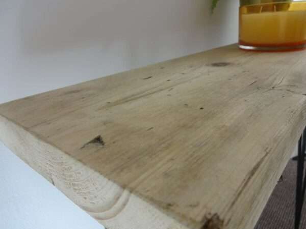 Bruntsfield - Hairpin Side table - Side Table using reclaimed scaffold boards and hairpin legs. Also known as Console/ Accent/ Foyer/ Farmhouse/ End Table - Image 5