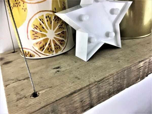 Oakridge mini shelf - Hanging Shelf Made From Reclaimed Scaffold Boards - Hanging Rope Shelf - Plant Shelf - Mini Shelf - Image 11