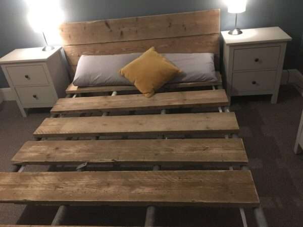 Bevendean - Bed - using reclaimed industrial steel and scaffold board wood - Image 3