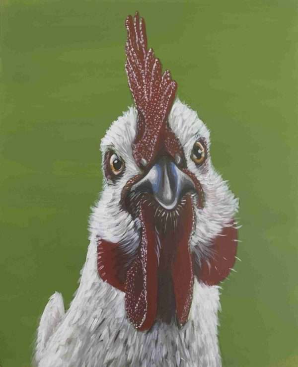 fullsizeoutput 3042 scaled Original hand painted Chicken, Acrylic on deep edge canvas