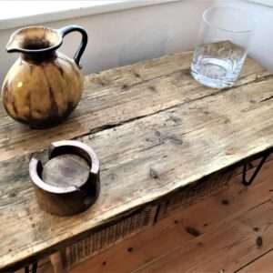 Bruntsfield Coffee Table - Scaffold Board Coffee Table with Hairpin Legs. Reclaimed materials only.