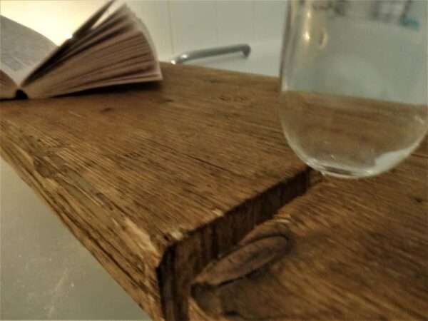 Oakridge Bath Tray - Bath Caddy - Wooden Bath Shelf - Bath Board - Scaffold Board tray with wine holder - Image 11
