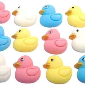 Baby Shower Cupcake toppers 12 Edible Ducks