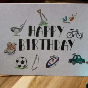 Happy Birthday - Hobbies - Greeting Card - Front