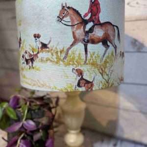 Master and Hounds Linen Lampshade