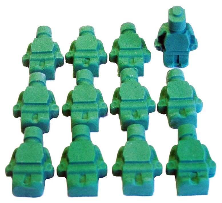 Inked12 green lego men JPEG LI Does your child love to play with bricks? Spending hours building forts and using its men to fight imaginary battles or simply saving others? Then these edible-coloured brick men will be a great addition to any cupcake toppers or cake decorations you make and are sure to be a great hit with everyone. 12 Brick Men Edible Boy Girls Birthday Cake Toppers will look great on any child's birthday cakes or cupcakes. Approx Size: 4 cm