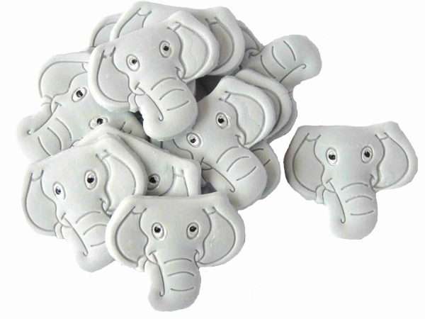 Elephants Edible Baby Shower Cupcake Toppers - Image 4