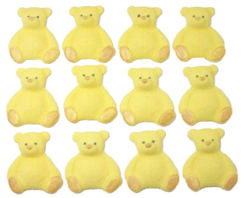 Inked12 n yellow teddys Jpeg LI Here we have a lovely selection of coloured teddies to choose from that are easy to apply and will go down a treat with everyone. Great for a Baby shower, birthday or even a christening Approx Size: 4 cm - 3 cm Also available in mixed sets