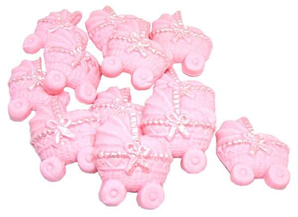 12 Coloured Baby Prams Baby Shower Toppers - Image 2