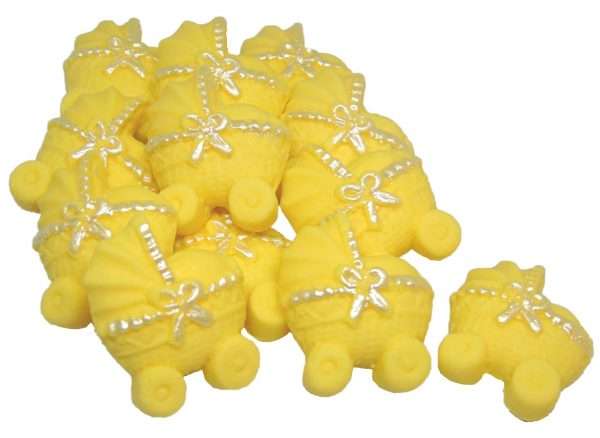 12 Coloured Baby Prams Baby Shower Toppers - Image 3