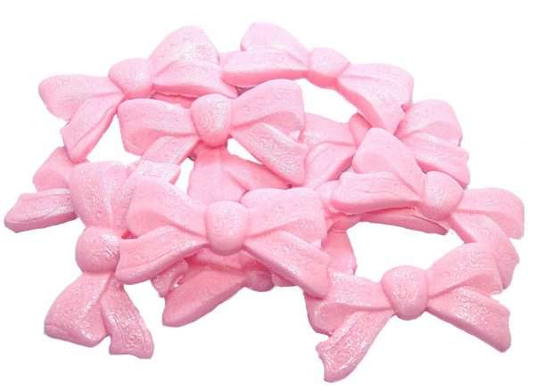 Inked1220Large20pink20Bows20JPEG LI Are you needing to decorate a cake for a special occasion or have cupcakes needing something to set them off? Then these edible glittered bows will be ideal for your cupcakes & cake decorations Available in a choice of colours · Approx Size: 20mm high - 40mm wide