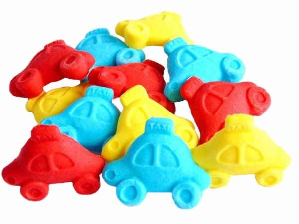 12 Mixed Novelty Edible Cars Cake Cupcake Decorations