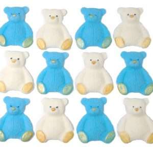 12 Mix Coloured Edible Teddies Cupcake Toppers