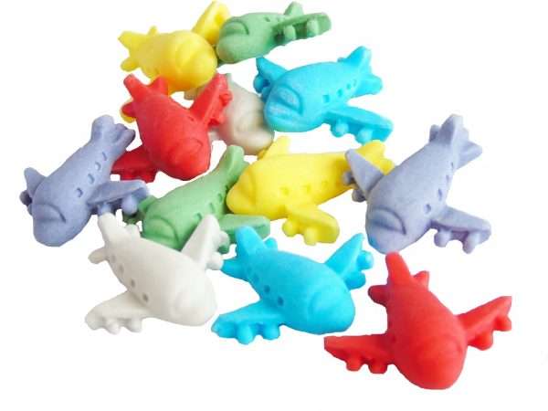 12 Novelty Edible Planes Cupcake Cake Toppers
