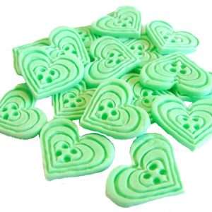 Birthday Cupcake Toppers 18 Heart Buttons