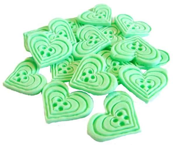 Birthday Cupcake Toppers 18 Heart Buttons