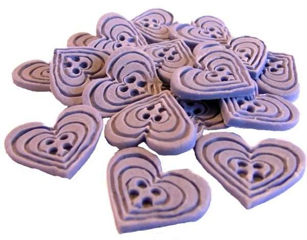 Birthday Cupcake Toppers 18 Heart Buttons - Image 4