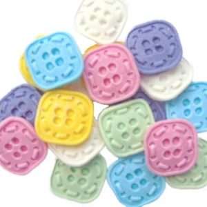 18 Coloured Buttons Cupcake Toppers