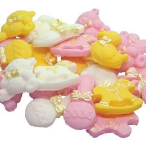 24 Edible Mixed Baby Shower Cupcake Toppers