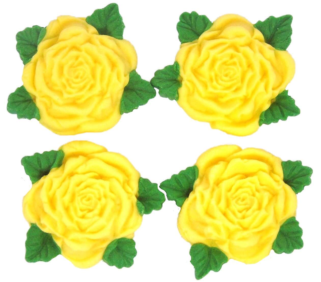Inked4 RS LEMON ROSES1jpeg LI These roses will look great on either your cupcakes or cakes for your celebration. All are edible and come in a choice of colours. Like all our listings, if you have a requirement for an alternative colour please add the request at checkout. Approx Size 4cm