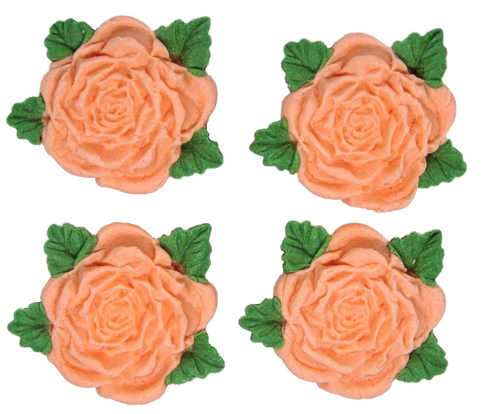 Inked4 RS Peach These roses will look great on either your cupcakes or cakes for your celebration. All are edible and come in a choice of colours. Like all our listings, if you have a requirement for an alternative colour please add the request at checkout. Approx Size 4cm