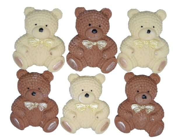 6 Teddys Baby Shower Cupcake Cake Toppers - Image 3