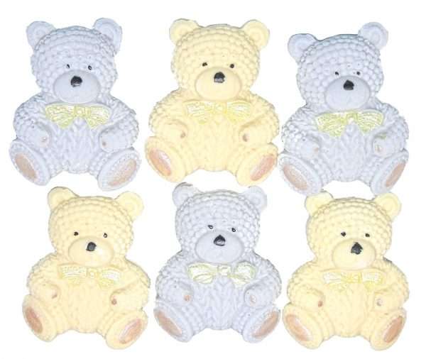 6 Teddys Baby Shower Cupcake Cake Toppers - Image 5