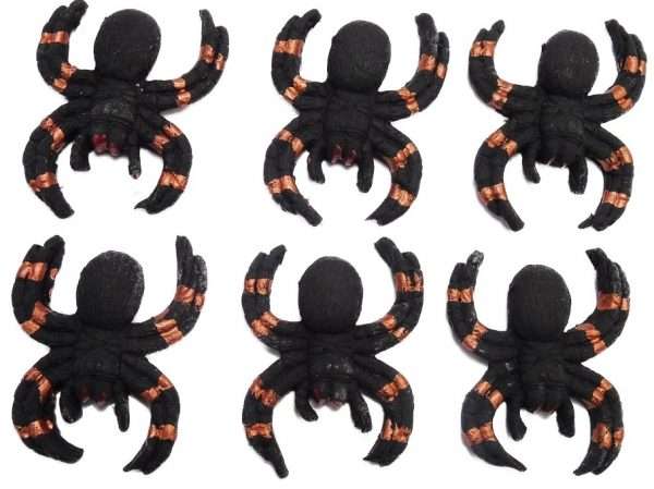 Halloween Cupcake Cake Toppers 6 Spiders