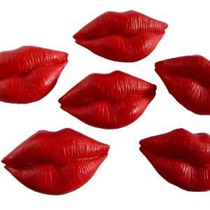 Red Lips Cupcake Toppers Cake Decorations