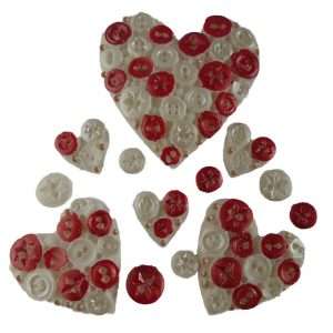 Edible Button Hearts Cake Topper Decorations