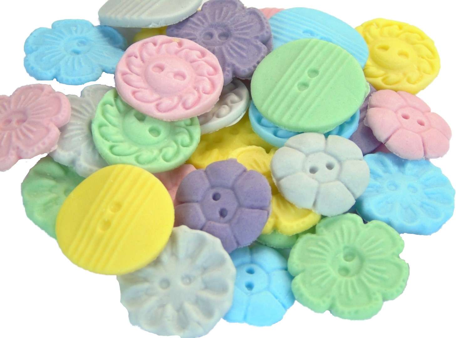 Inkedbuttons20astd LI If you’re looking for colourful edible buttons to decorate your cupcakes and cakes then these are ideal for all your special occasions. Offering a choice of many single and mixed colours that are sure to please. Note: we also have a selection of square and heart shaped buttons for those who would like to have a mix of each. 18 Edible Coloured Buttons packed in a variety of shapes. These cupcake toppers are ideal decorations for a birthday, baby shower or any other celebration. · Approx Size: 2 cm wide
