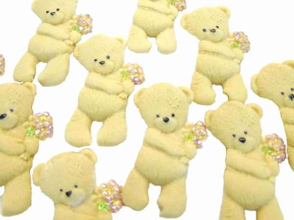 12 Fundraiser Edible Teddies Cupcake Toppers - Image 2