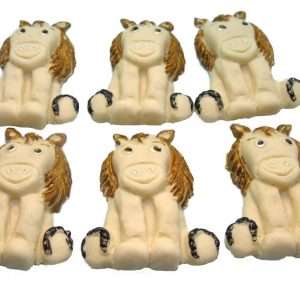 6 Horse Edible Birthday Celebration Cake Toppers