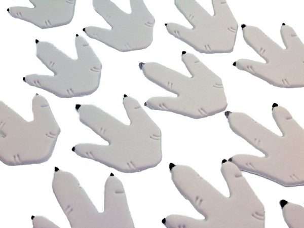 12 Edible Dinosaurs Footprints Decorations