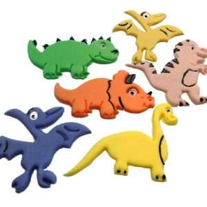 6 Novelty Edible Dinosaurs Cake Toppers