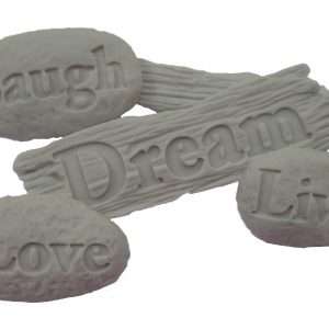 Edible Pebbles Love Live Laugh Dream Toppers
